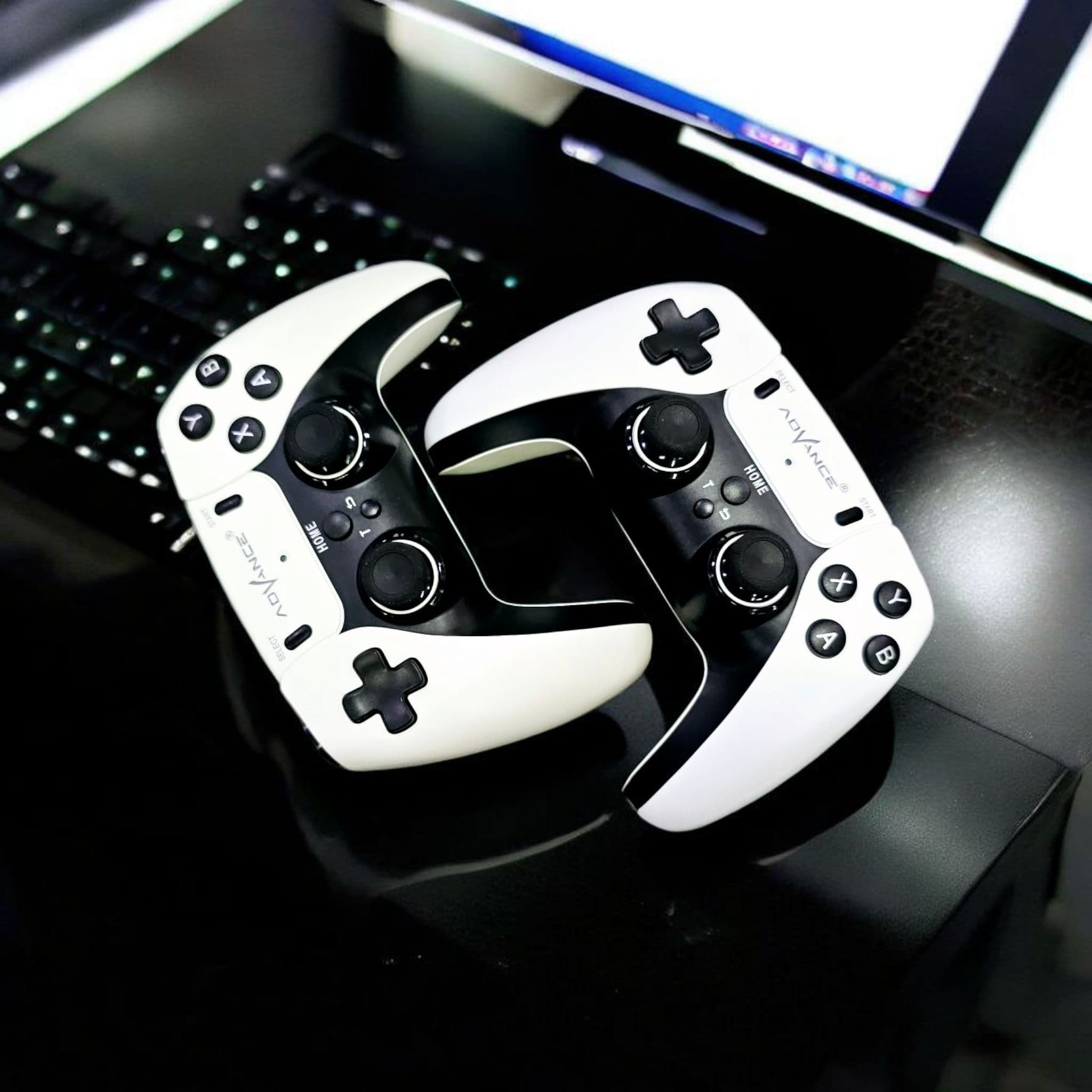 Advance AD-222 wireless game player with red HDMI stick and controller. www.usmile.com