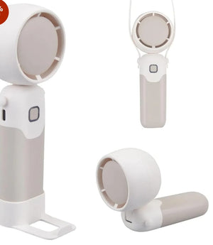 Colorful collection of portable bladeless mini fans for kids in pastel pink, green, blue with bear ears, and cream, designed with a child-safe bladeless head and single-button operation. These rechargeable USB fans are ideal for travel, school desks, or bedtime comfort, offering quiet and efficient cooling in a cute, compact design. Perfect return gift or utility item for children, available at U Smile Toys online store