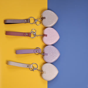 Luxury heart-shaped pocket mirror with 2X magnification – stylish and portable for women usmile.toys