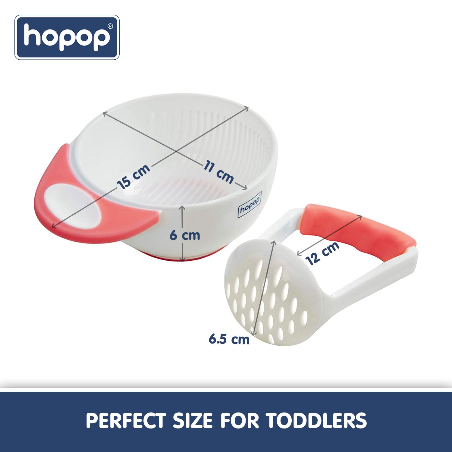 Hopop Baby Food Mash and Serve Feeding Bowl Set | Easy & Convenient