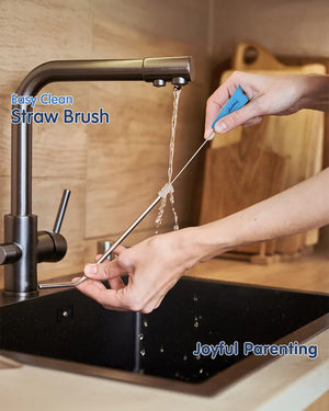 Hopop Easy Straw Cleaning Brush-Stainless Steel | Nylon Bristles