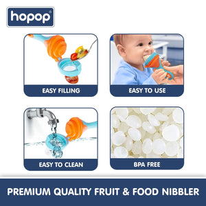 Hopop Silicone Food/Fruit Nibbler with Soft Mesh | Pacifier/Feeder for Infants & Baby | BPA Free | Snap Safety Lock Food Feeder with Protective Cover | Blue & Orange
www.usmile.toys