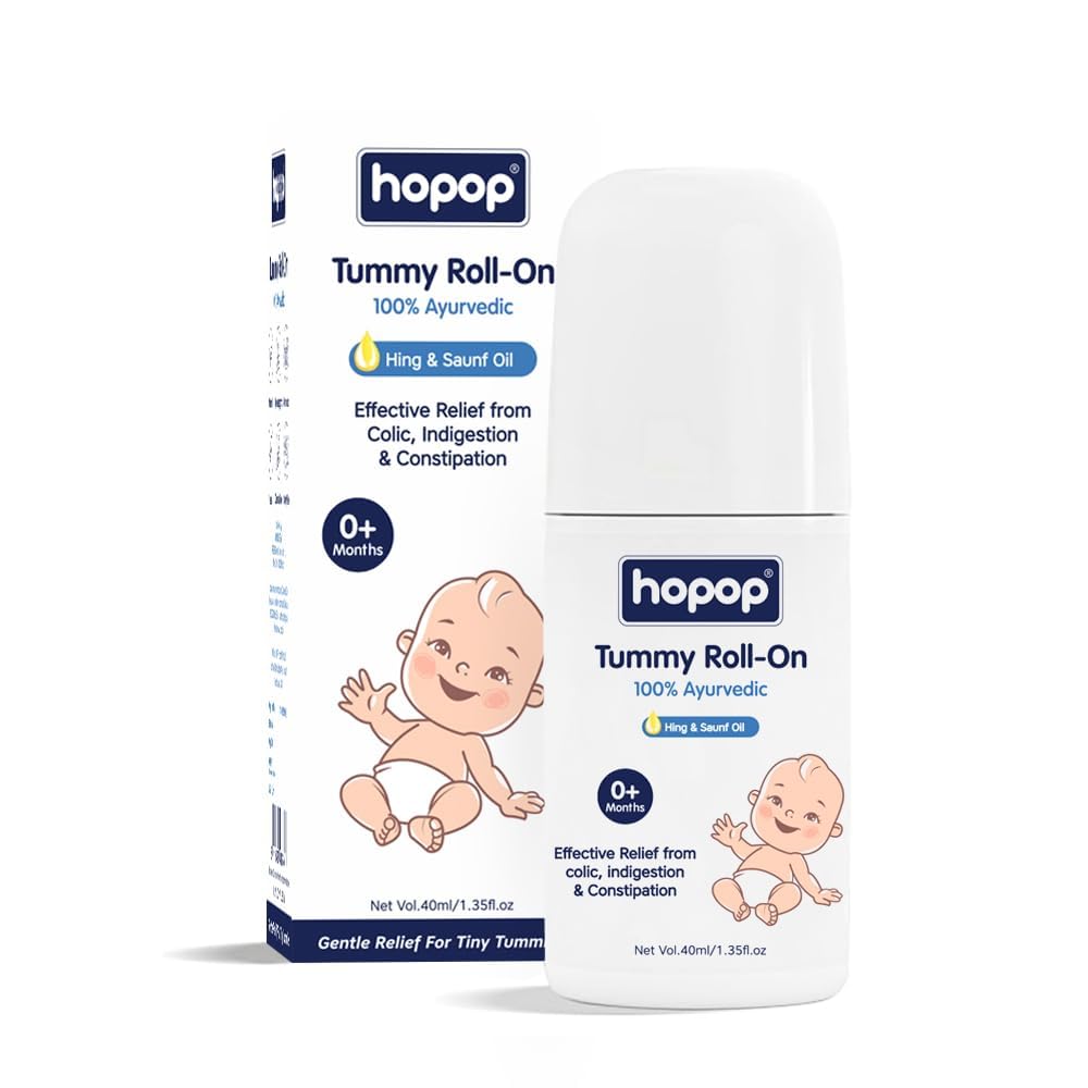 Hopop Tummy Roll On for Baby Colic Relief | with Hing & Saunf Oil