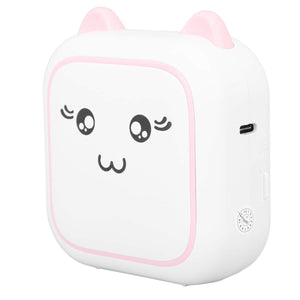Children's inkless mini printer with USB charging cable, ideal for creative projects www.usmile.toys