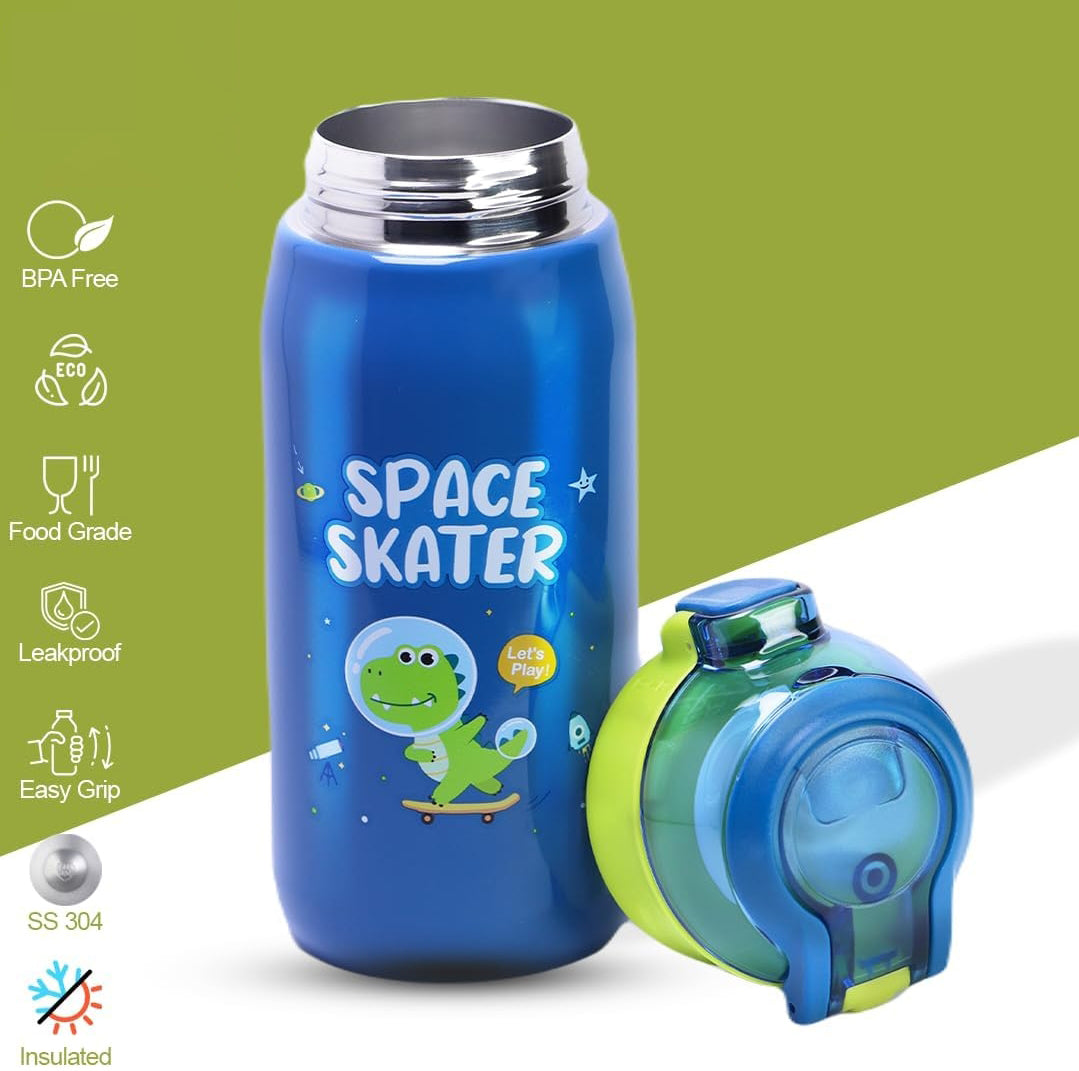 "Keep drinks perfectly warm or cool with this anti-leak insulated stainless steel sipper bottle for kids, adorned with an enchanting 'Magic Dream' unicorn design. Ideal for school and travel from uSmile.toys." www.usmile.toys