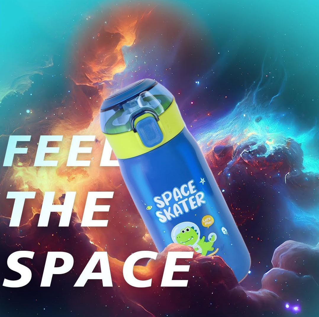 "Keep drinks perfectly warm or cool with this anti-leak insulated stainless steel sipper bottle for kids, adorned with an enchanting 'Magic Dream' unicorn design. Ideal for school and travel from uSmile.toys." www.usmile.toys