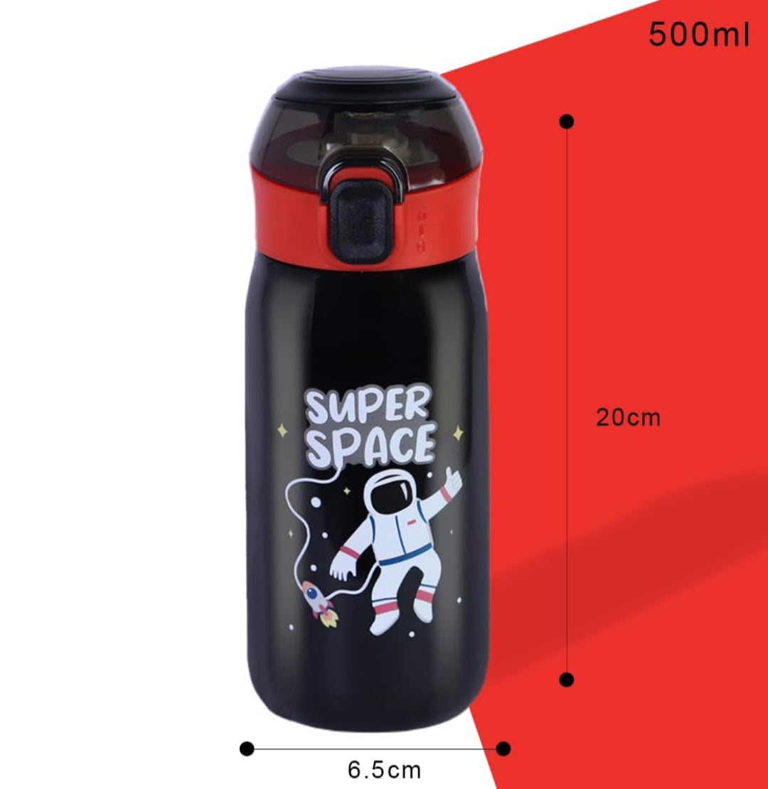 "Keep drinks perfectly warm or cool with this anti-leak insulated stainless steel sipper bottle for kids, adorned with an enchanting 'Magic Dream' unicorn design. Ideal for school and travel from uSmile.toys." www.usmile.toys