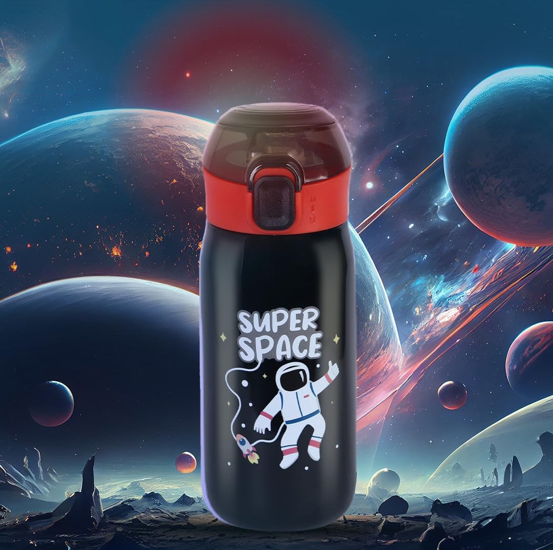 "Keep drinks perfectly warm or cool with this anti-leak insulated stainless steel sipper bottle for kids, adorned with an enchanting 'Magic Dream' unicorn design. Ideal for school and travel from uSmile.toys." www.usmile.toys