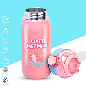 "Keep drinks perfectly warm or cool with this anti-leak insulated stainless steel sipper bottle for kids, adorned with an enchanting 'Magic Dream' unicorn design. Ideal for school and travel from uSmile.toys." www.usmile.toys