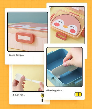 Fun insulated lunch boxes for kids, making mealtime exciting with adorable duck, penguin, and bear characters. www.usmile.toys