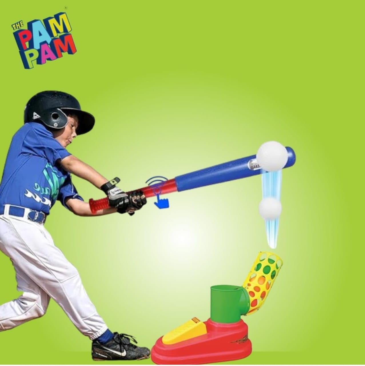  Atomatic Ball Shooter Plastic Pitcher | Power Shot Game Bat-Ball, Multicolour www.usmile.toys 