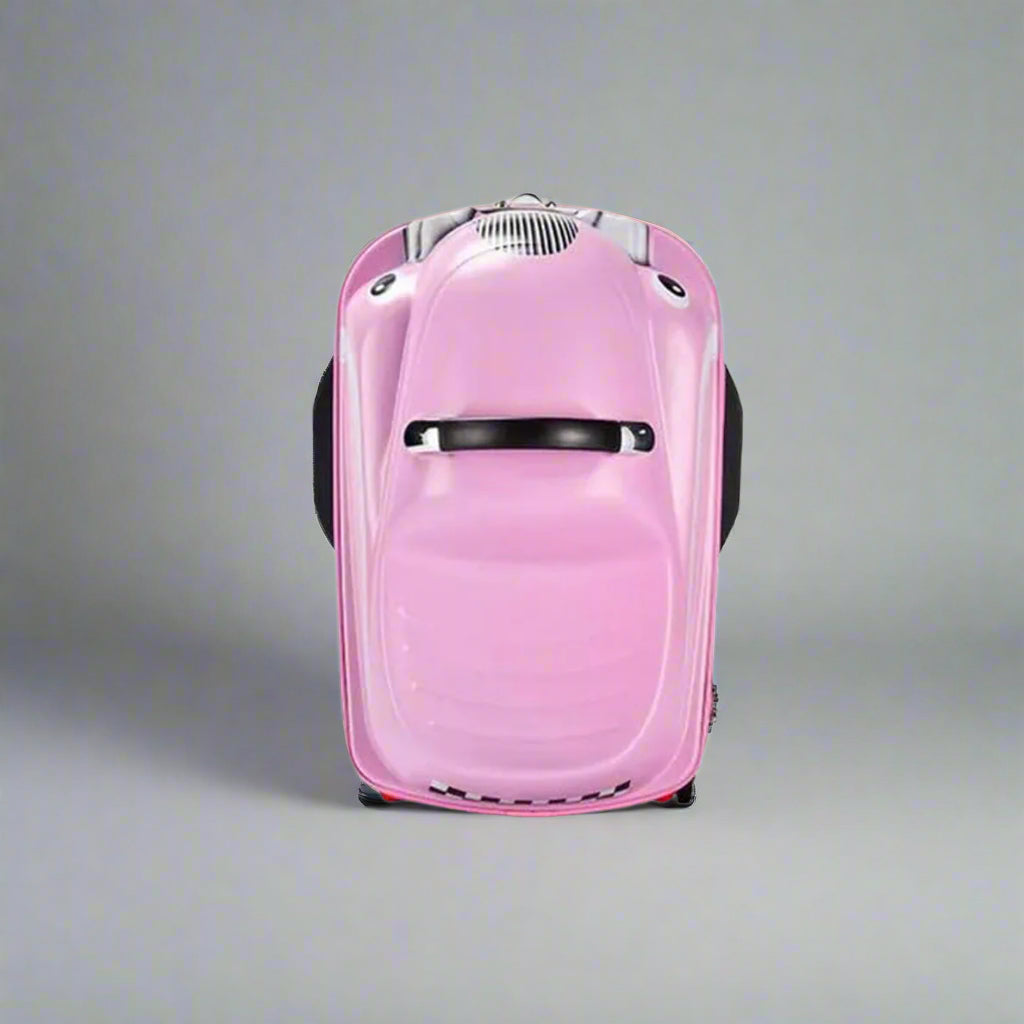 Usmile Toys yellow kids ride-on car luggage with wheels, ideal for children's travel and playtime. www.usmile.toys