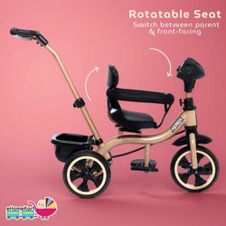 Tricycle for toddlers and young children, 4-stage convertible design with parent control, shop at www.usmile.toys