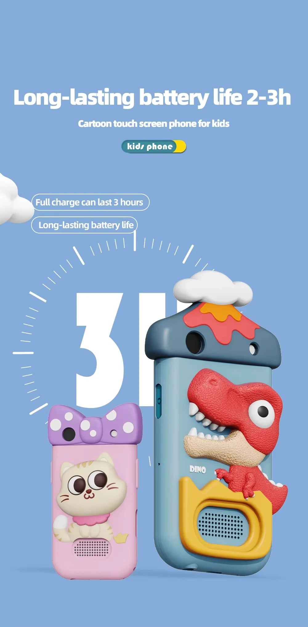 Kids Smartphone with 360° Rotating Camera – Cute Cat Design | Photo & Video Camera for Children

www.usmile.toys