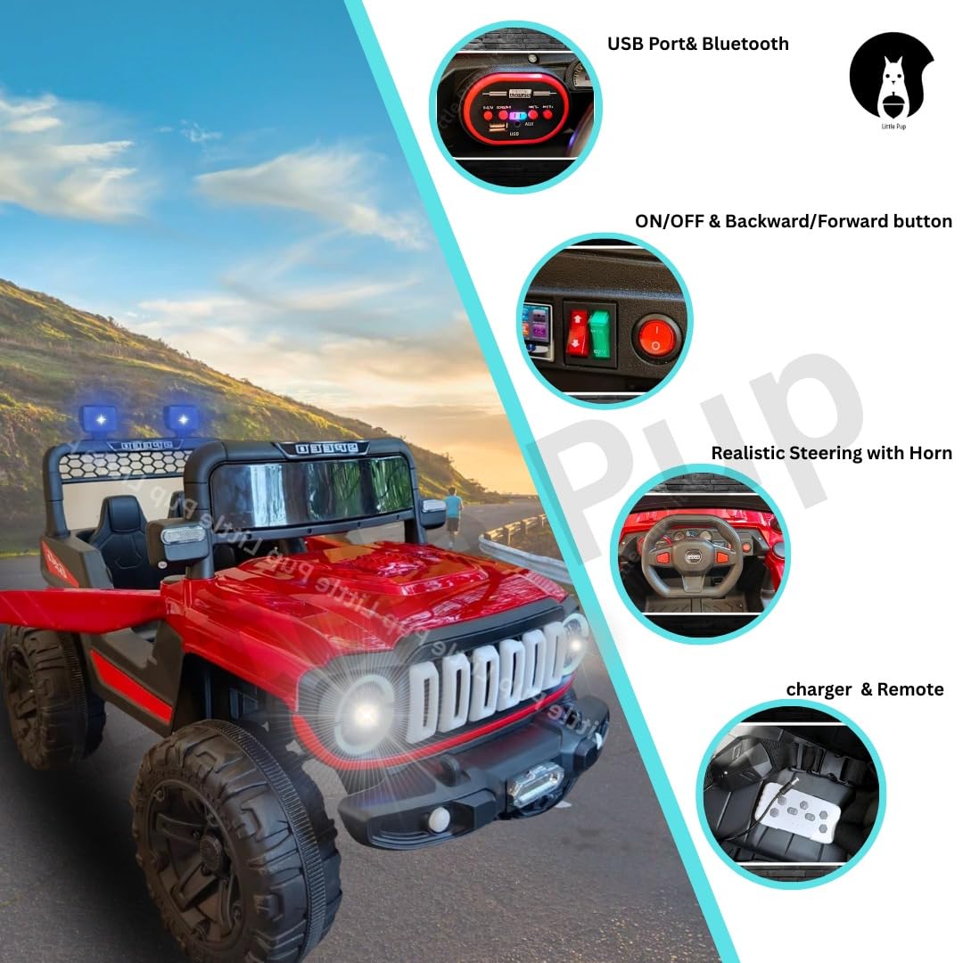 Electric Ride-On Car | Battery Operated Jeep for Kids 1-6 Years