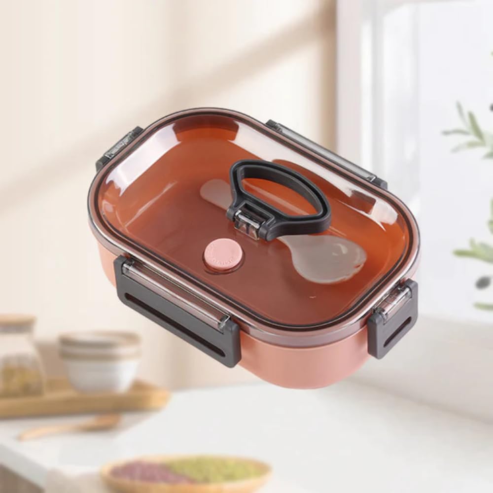 Durable stainless steel lunch box for kids with two separate compartments and a handle, perfect for school lunches. These stylish and durable lunch containers are ideal for school, office, and travel use. Available at www.usmile.toys, your trusted online store for toys, kids stationery, return gifts, baby products, and essentials. Enhance your lunchtime experience with our leakproof, multi-compartment bento boxes designed for easy packing and freshness retention