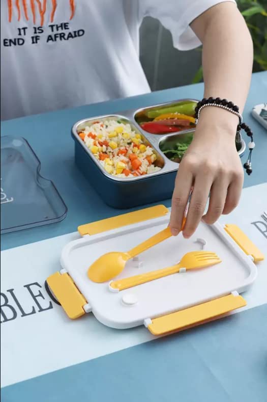 Leak-Proof Kids Lunch Container with Utensils: Stainless steel interior, 3 compartments for easy meal separation.
www.usmile.toys