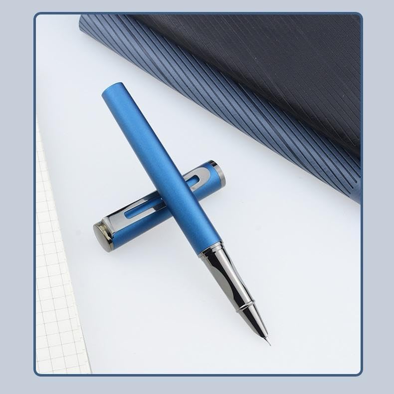 Elegant Blue Fountain Pen Set with Ink Cartridges - Best Gift for Him & Her | www.usmile.toys