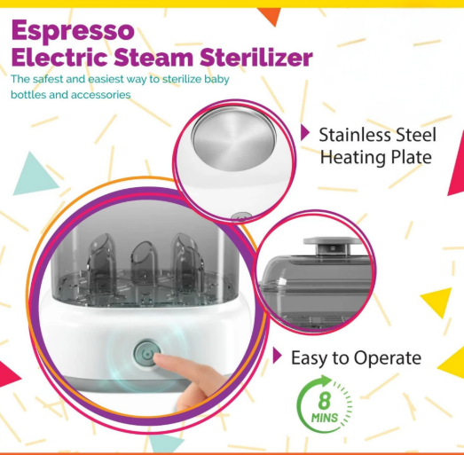 MEE MEE Advanced Espresso Electric Steam Baby Bottle Sterilizer Machine with 1 Year Warranty– Universal Sterilizer for Feeding Bottles: Plastic + Glass + Pacifiers + Breast Pump Parts
www.usmile.toys