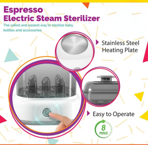 MEE MEE Advanced Espresso Electric Steam Baby Bottle Sterilizer Machine with 1 Year Warranty– Universal Sterilizer for Feeding Bottles: Plastic + Glass + Pacifiers + Breast Pump Parts
www.usmile.toys
