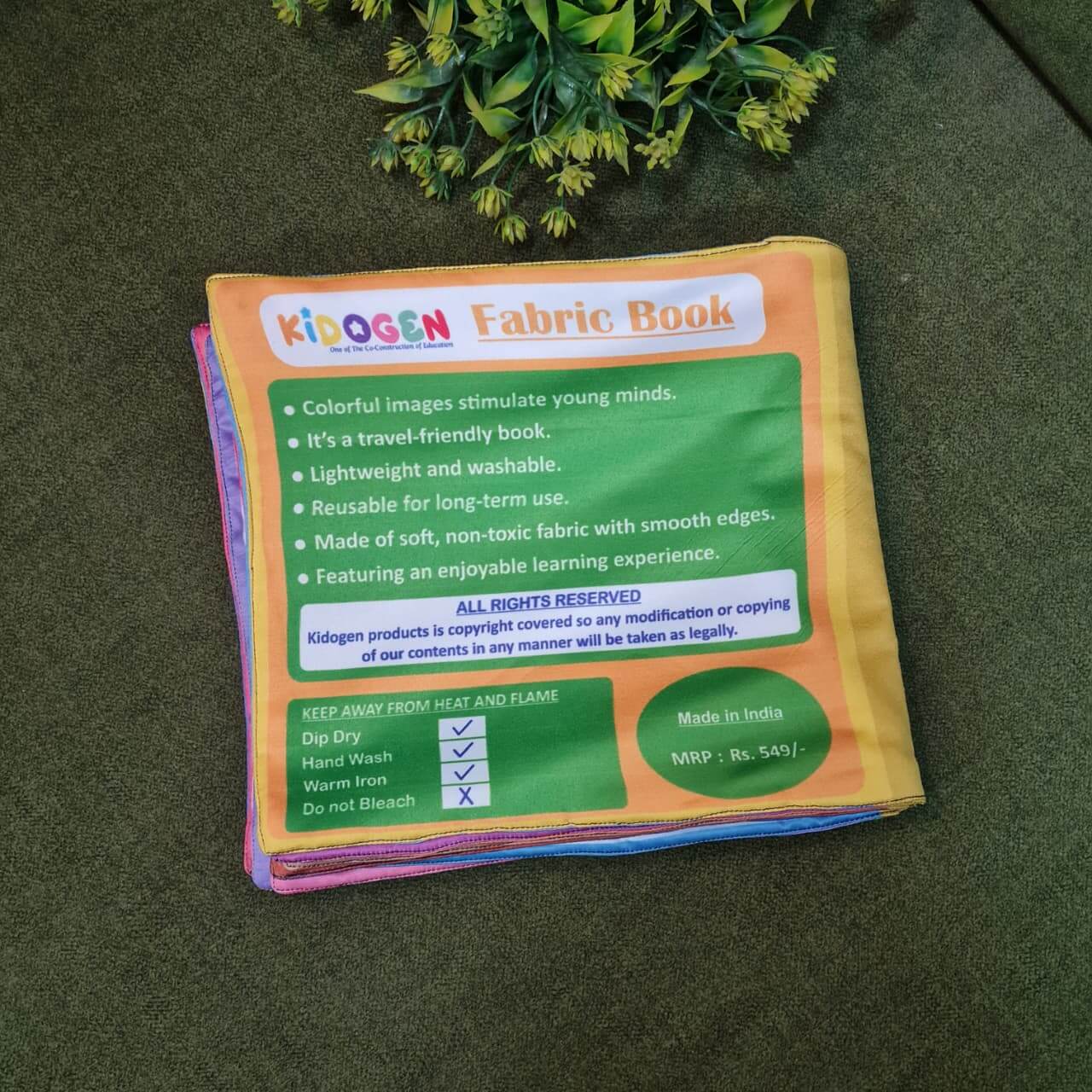 Introduce your little one to a world of fun learning with this colorful Learning toy for kids&nbsp;. Designed to be soft, safe, and interactive, this cloth book helps children learn new concepts while enjoying playtime.