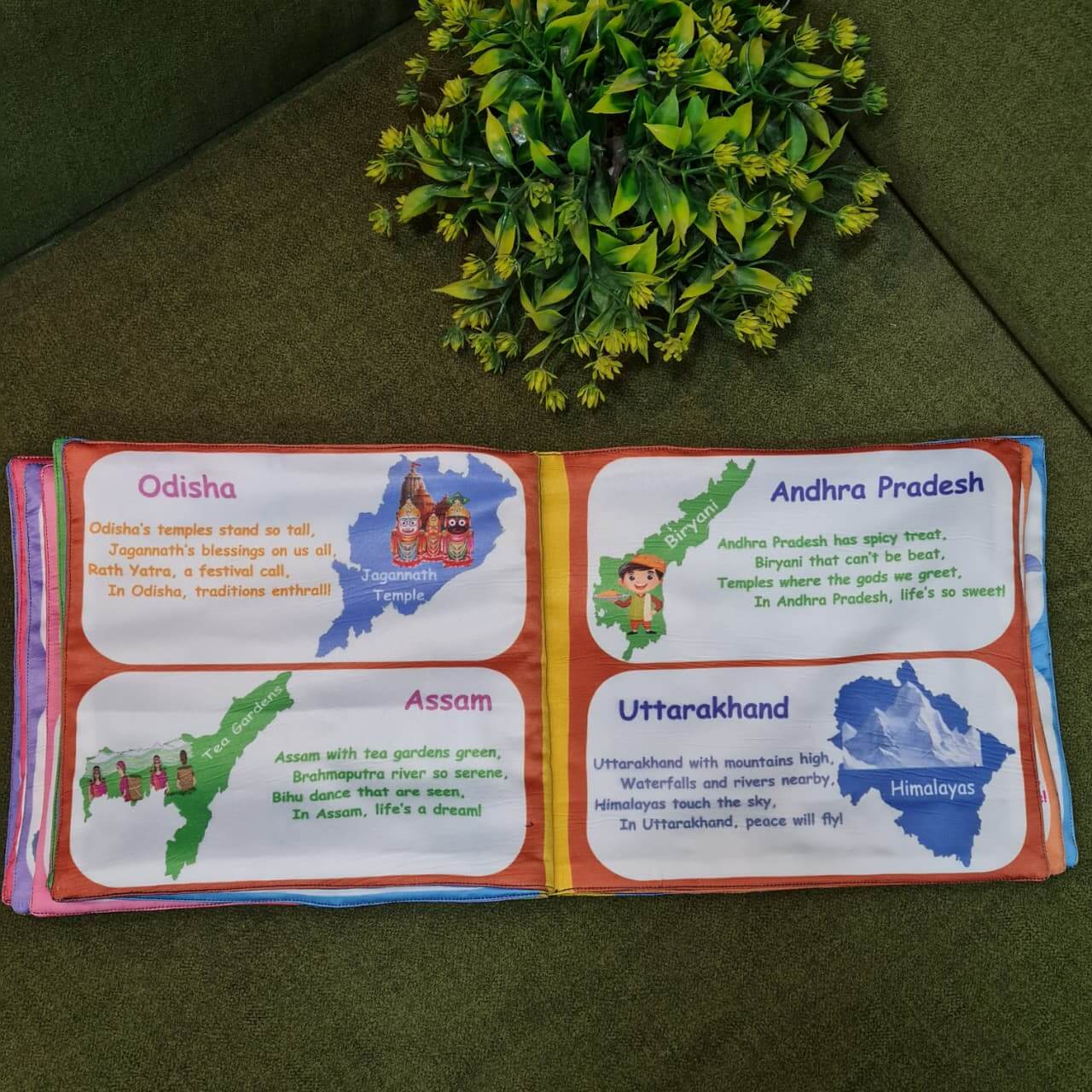 Introduce your little one to a world of fun learning with this colorful Learning toy for kids&nbsp;. Designed to be soft, safe, and interactive, this cloth book helps children learn new concepts while enjoying playtime.