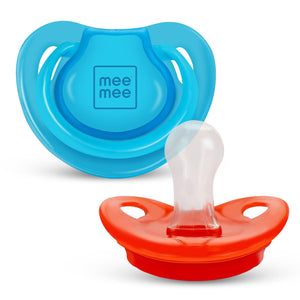 Mee Mee Baby Pacifier Ultra Light Soft Silicone Nipple | 0-6 months+