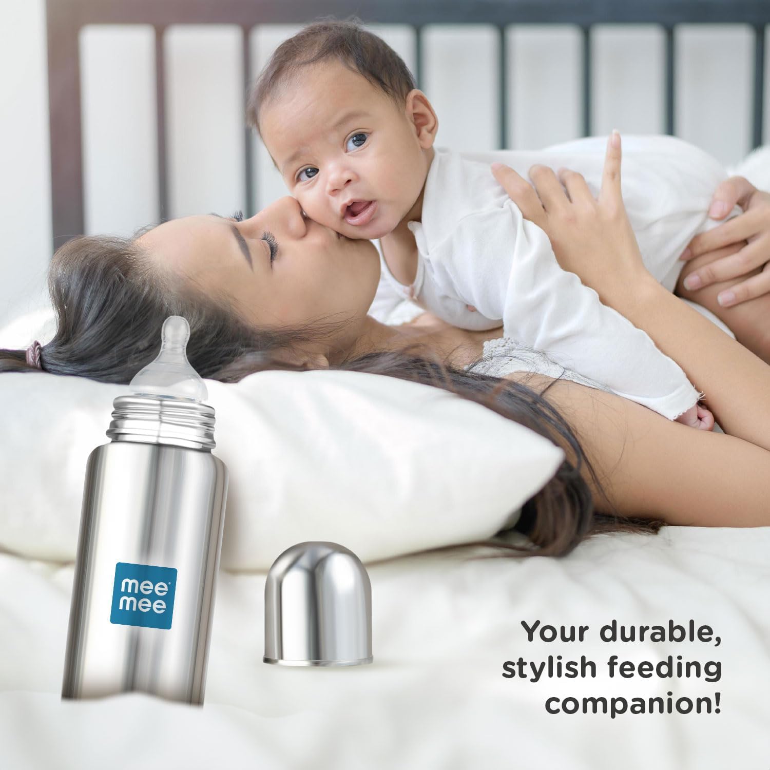 Mee Mee Baby Steel Feeding Bottle | Baby Milk Bottle with Advanced Anti Colic Valve, BPA Free, Soft Silicone Teat, Wide Neck for Babies/Infants/Newborns of 0-2 Years (Large - 300ml)
www.usmile.toys