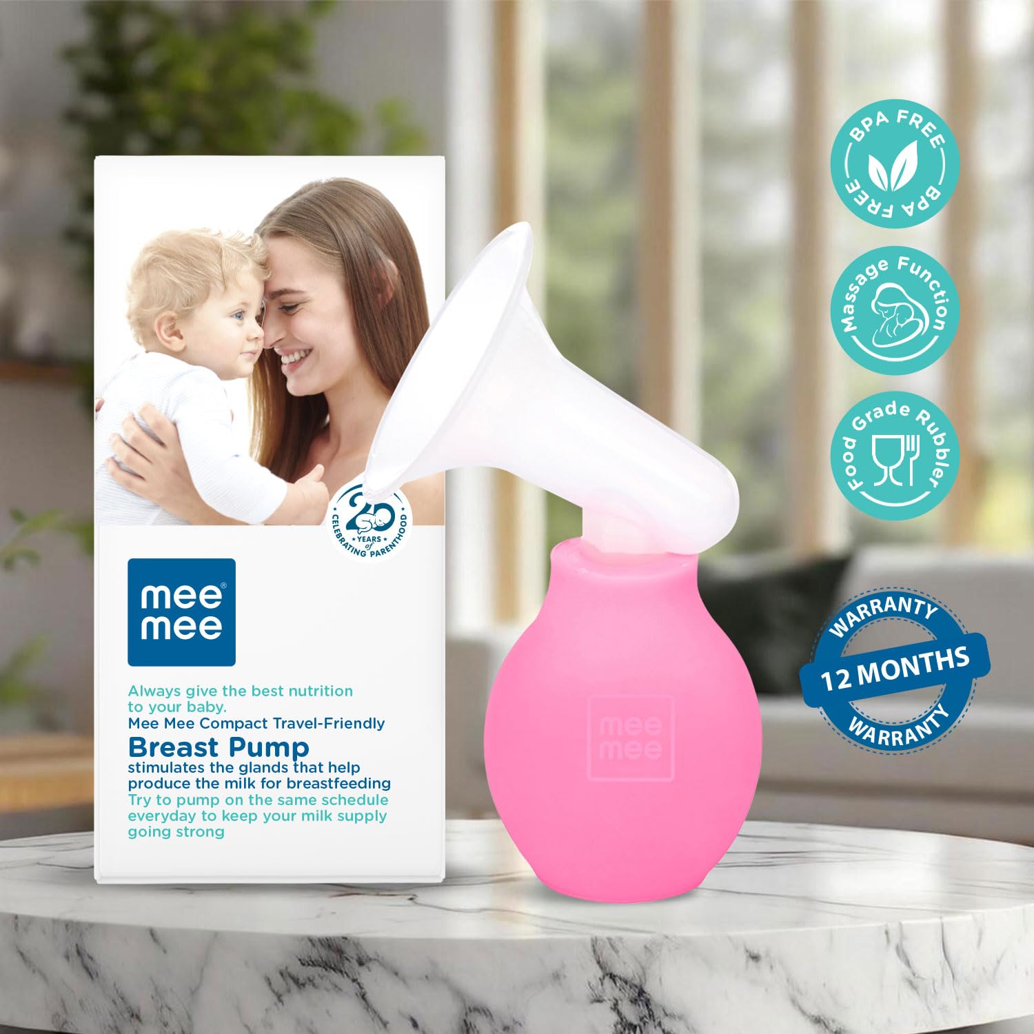 Mee Mee Breast Pump | Travel Friendly Manual Breast Pump