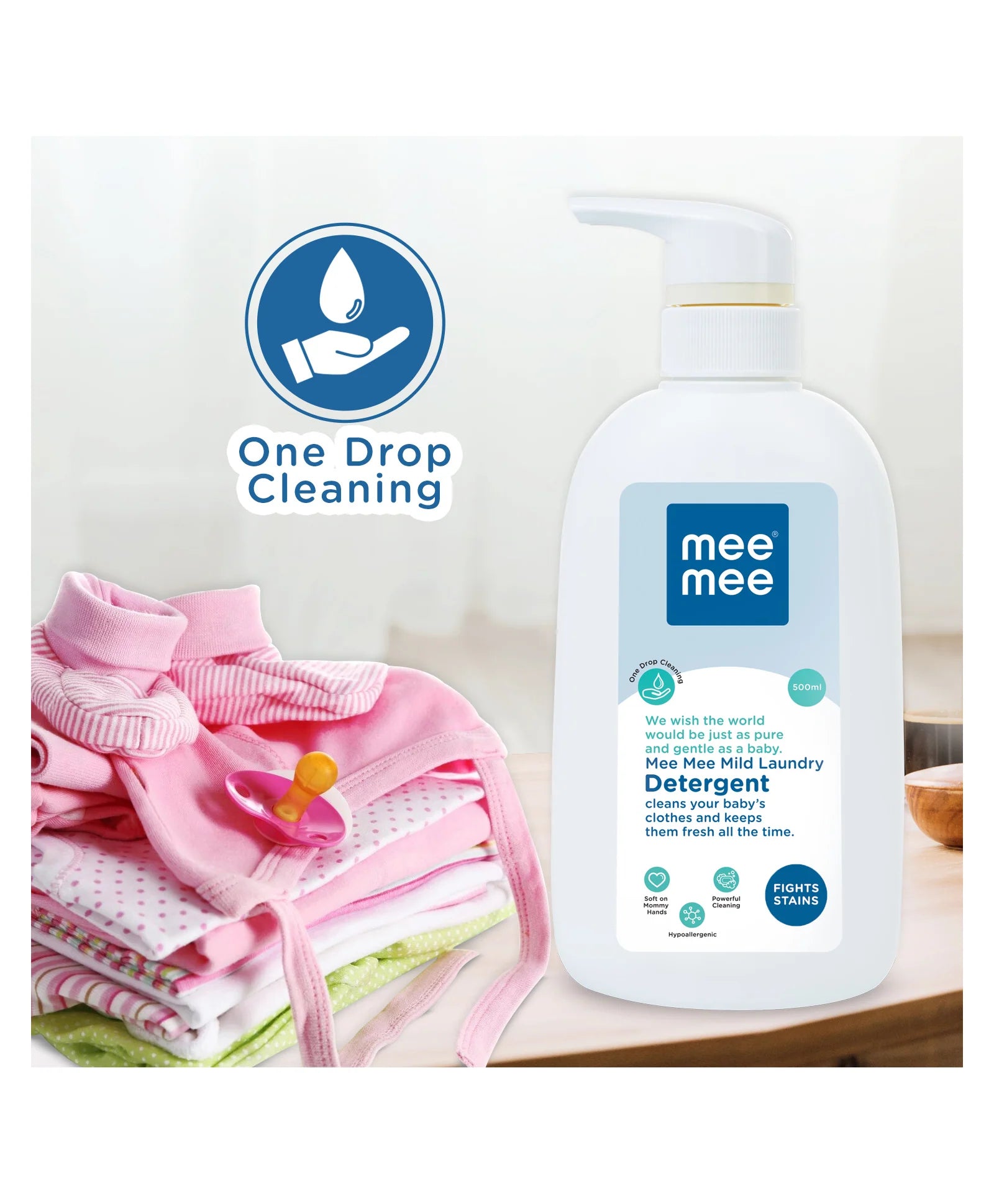 Mee Mee Mild Baby Liquid Laundry Detergent Bottle | 300 ml
www.usmile.toys