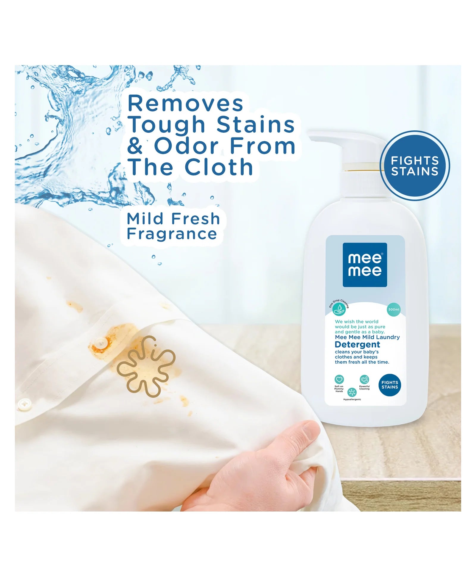 Mee Mee Mild Baby Liquid Laundry Detergent Bottle | 300 ml
www.usmile.toys