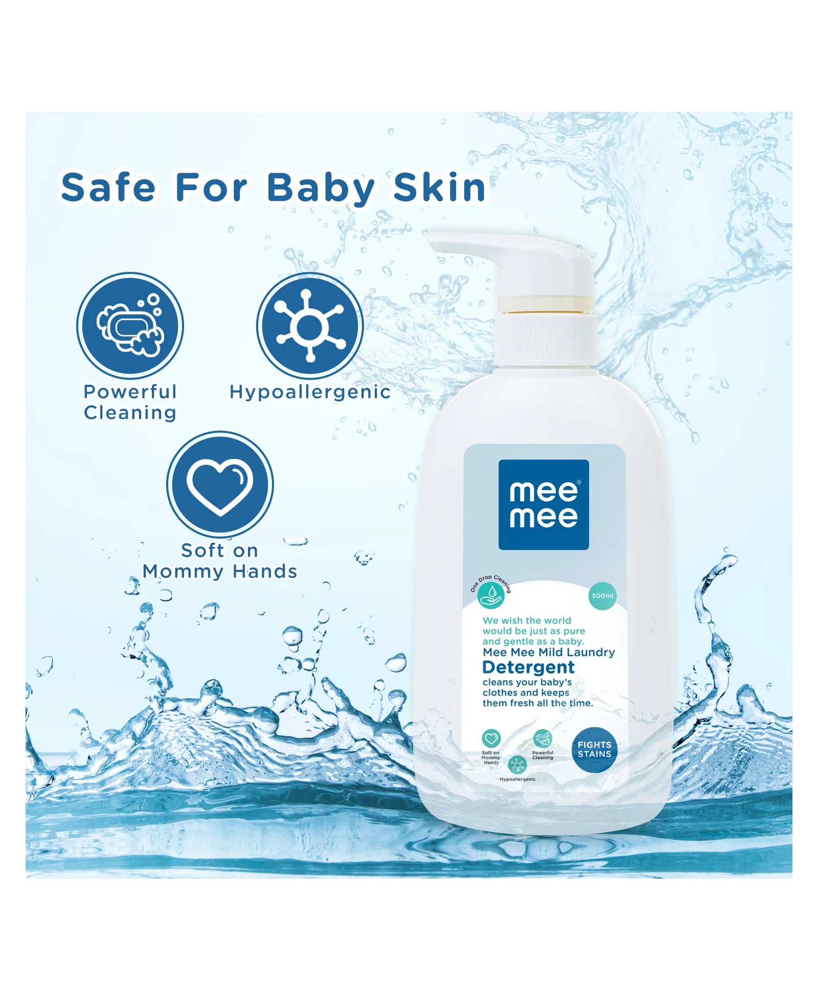 Mee Mee Mild Baby Liquid Laundry Detergent Bottle | 300 ml
www.usmile.toys