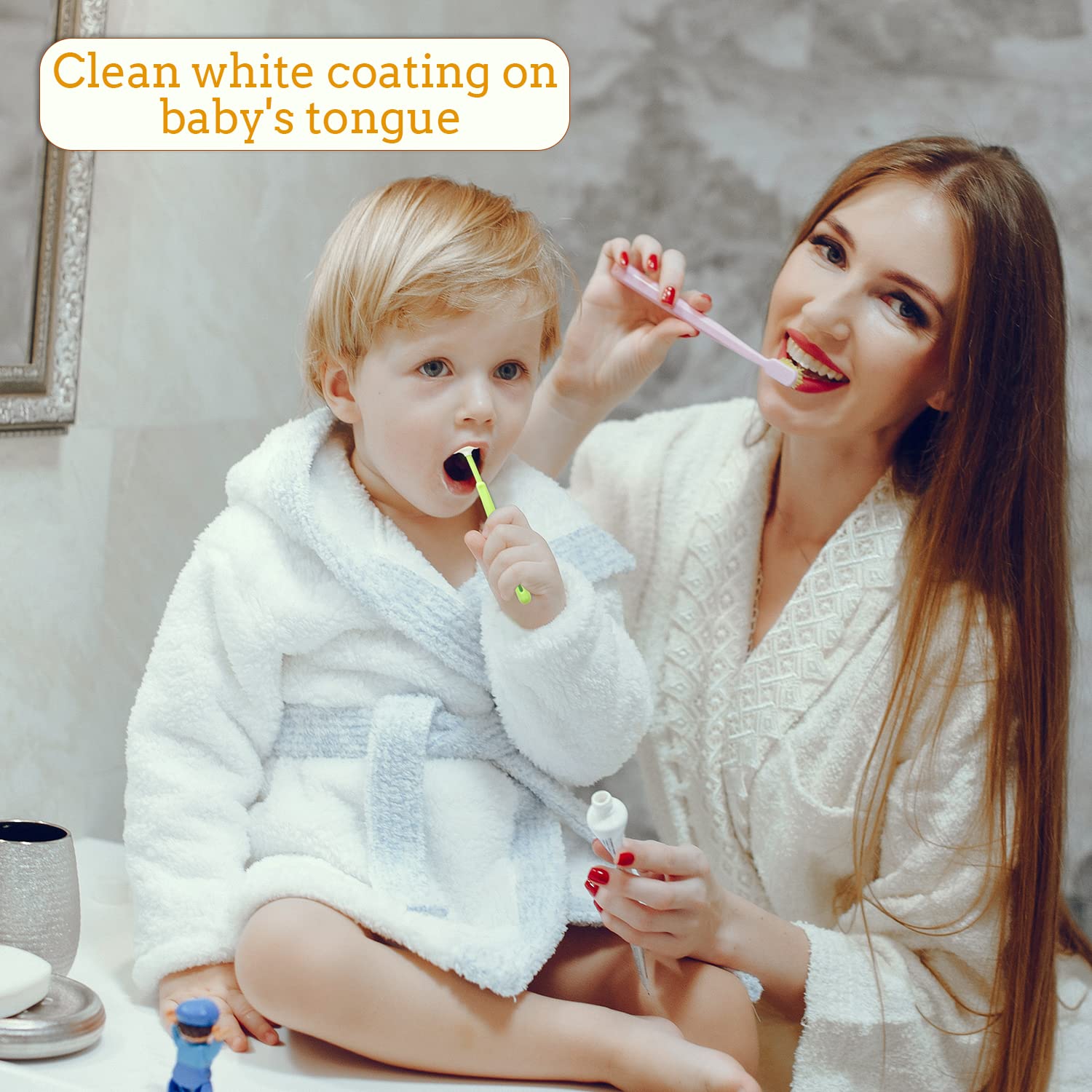 Mee Mee Tongue Cleaner for Baby | Cleaner Toothbrush with Silicone Scraper