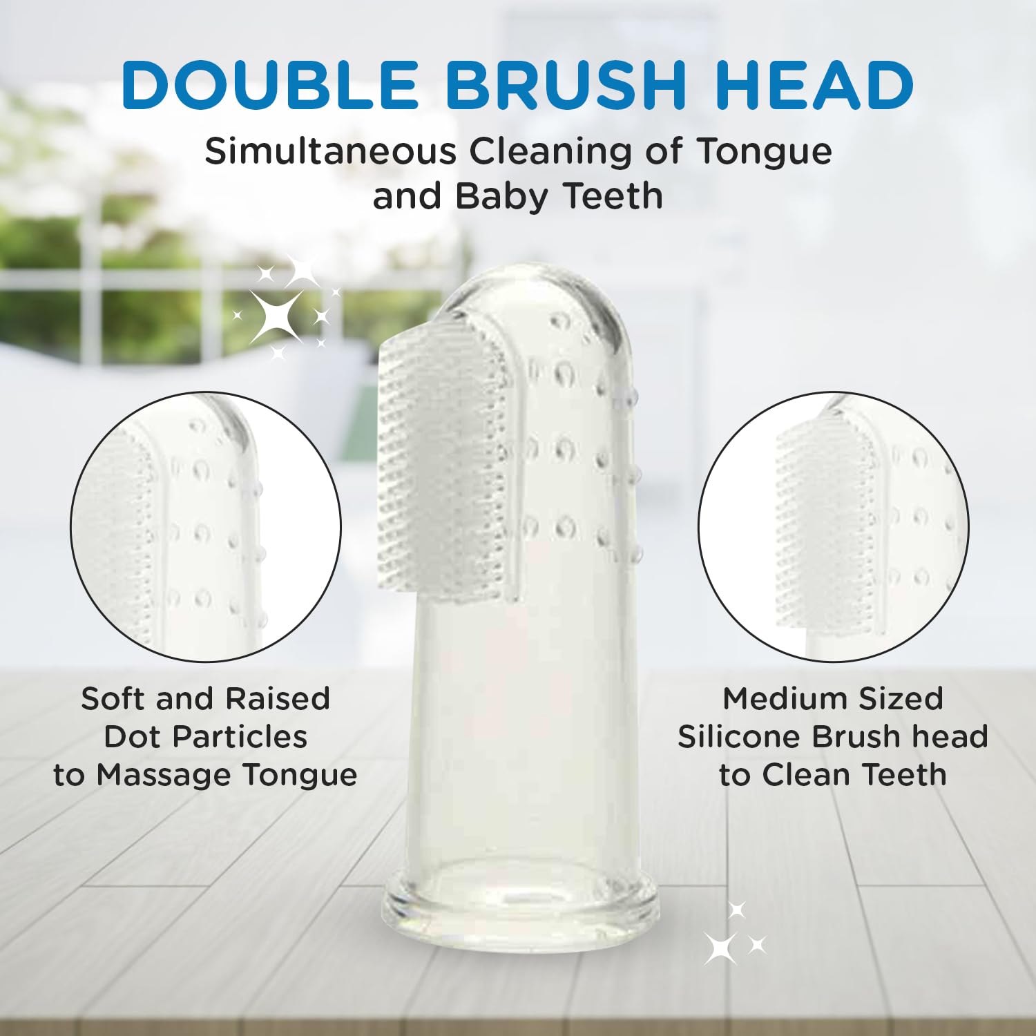 Mee Mee Unqiue Baby Silicone Finger Brush | Teeth/Gum Cleaning of Kids