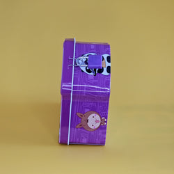 Fun and educational metal coin banks for kids, designed as miniature houses with different colors and animal faces, encouraging savings, find at usmile.toys