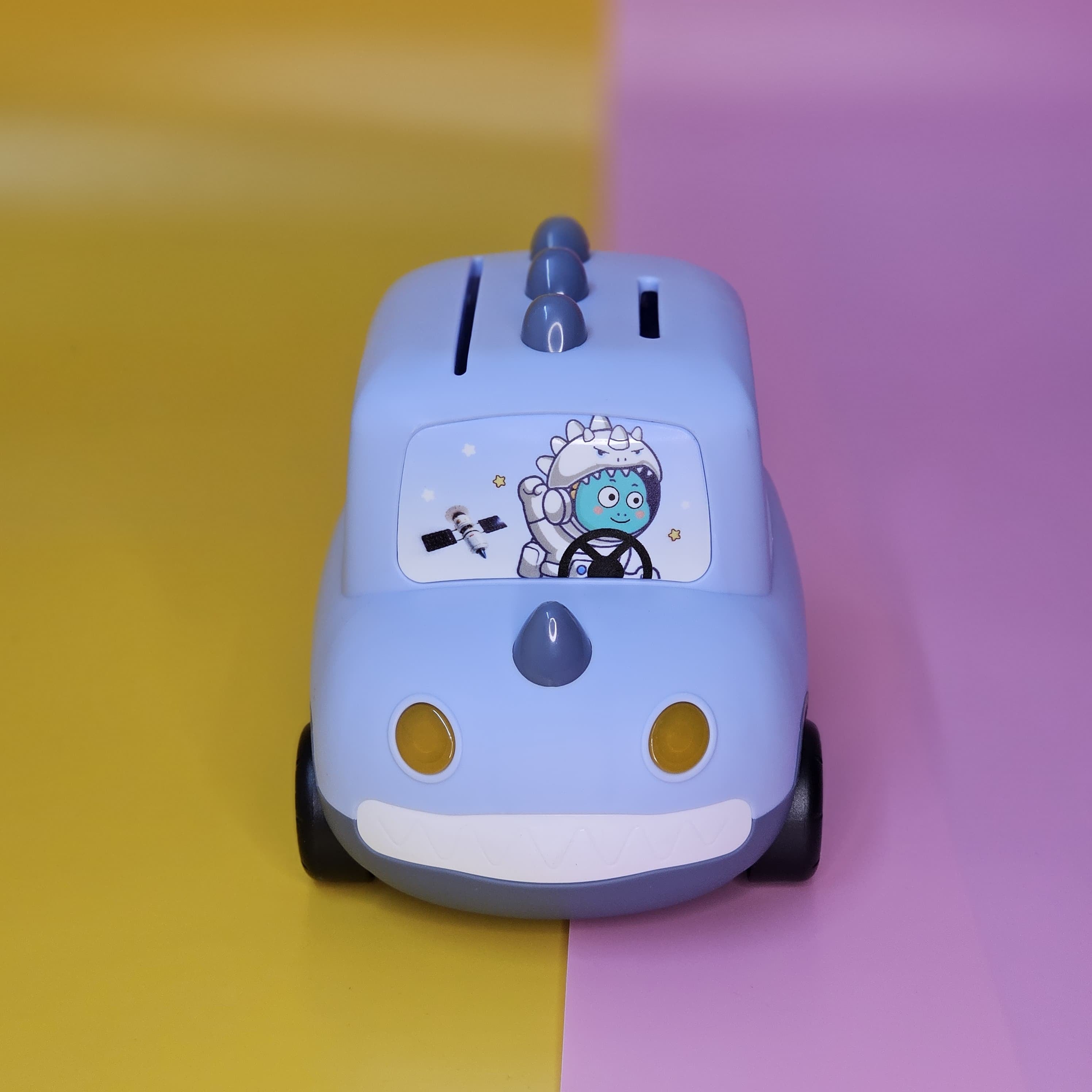 Cute Car-Shaped Metal Money Box for Kids – Fun & Secure Piggy Bank with Lock & Key | Adorable Cartoon Dino & Bunny Designs | Perfect Return Gift for Birthdays, Parties & Special Occasions | Durable & Stylish Savings Box | Available at www.usmile.toys