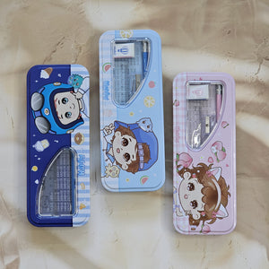 Premium quality cartoon metal stationery box – best gift for school-going kids www.usmile.toys