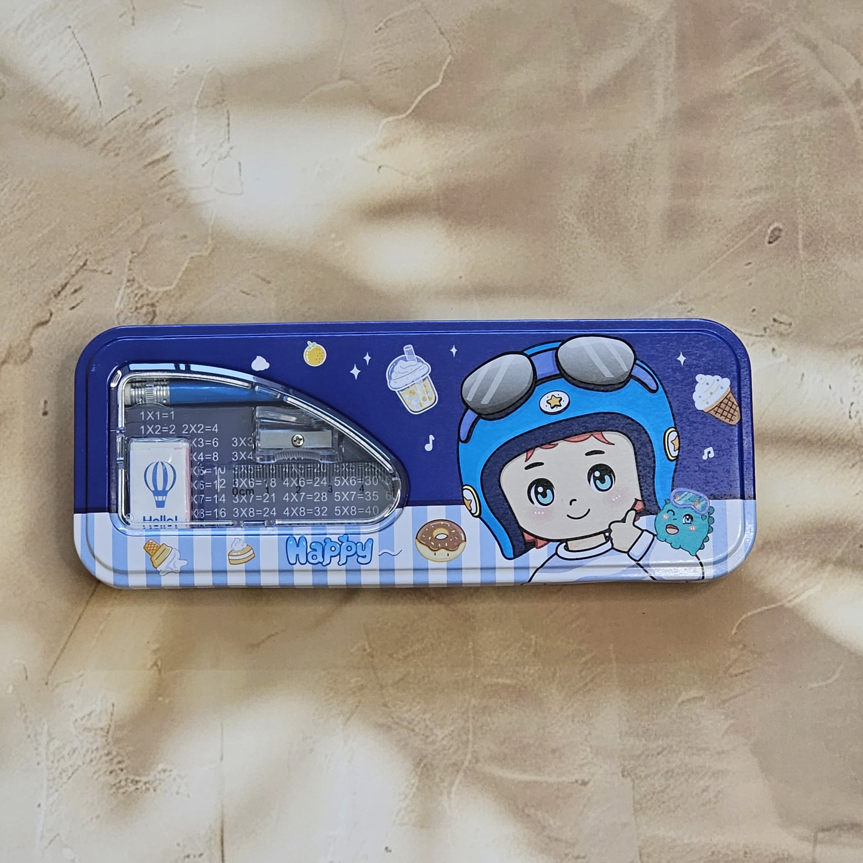 Kawaii design kids' geometry box – durable and stylish pencil case for school supplies." www.usmile.toys