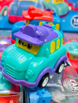 Colorful mini car stationery set – dual-function sharpener and eraser for children