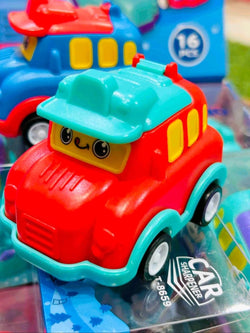Kids' stationery gift set – adorable car erasers with matching sharpeners for school and play