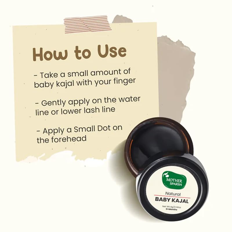 Mother Sparsh Natural Baby Kajal with Lead & Irritation Free | 5g