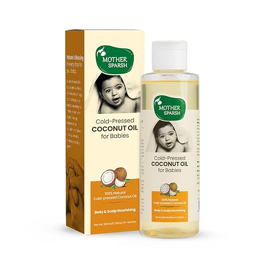 Mother Sparsh Cold Pressed Coconut Oil 200ml | Baby Skin & Hair Care