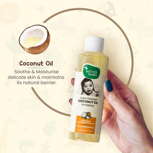 Mother Sparsh Cold Pressed Coconut Oil 200ml | Baby Skin & Hair Care
