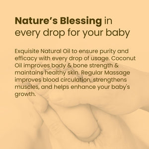 Mother Sparsh Cold Pressed Coconut Oil 200ml | Baby Skin & Hair Care