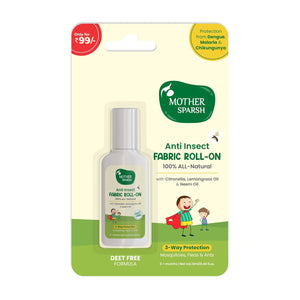 Mother Sparsh Natural Mosquito Repellent Fabric Roll-on for Babies-12ml