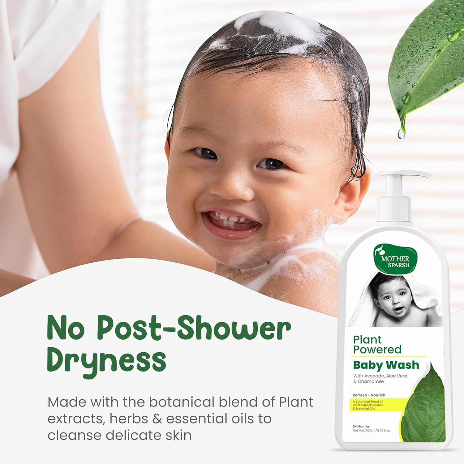 Mother Sparsh Plant Powered Natural Baby Body Wash | 100ml