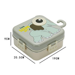 Cute cartoon elephant print stainless steel lunch box for kids and adults, a fun and durable bento box for school and work. 
www.usmile.toys
