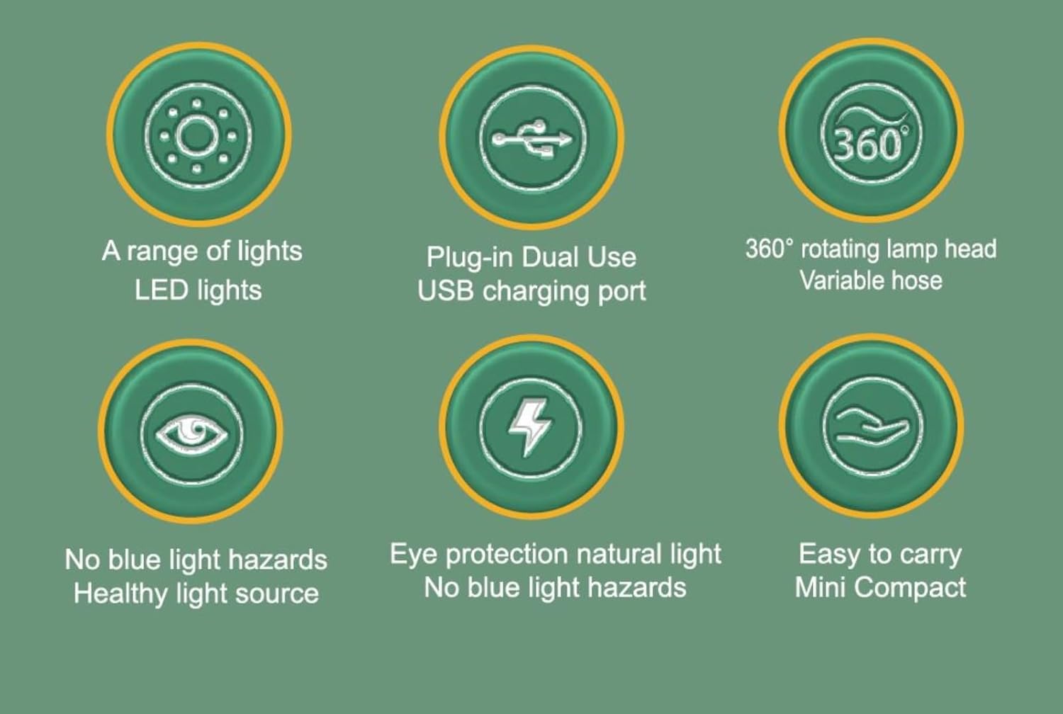 U Smile Toys Multipurpose Study Desk Lamp for Kids - 3 in 1 Jolly Silly series, set of four portable LED lamps in white, green, pink, and blue, each with a unique cartoon character (astronaut, dinosaur, rabbit, hamster), perfect for reading, studying, and night light. www.usmile.toys