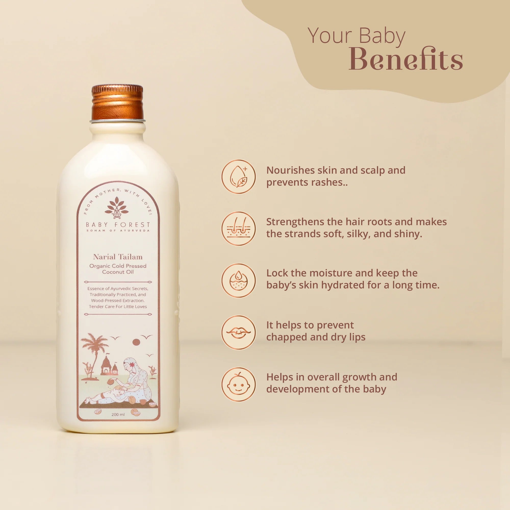 Baby Forest Narial Tailam- Organic Cold Pressed Coconut Oil