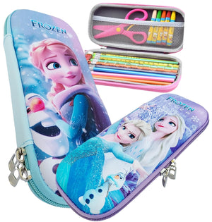 Stylish Frozen Fever Elsa pencil box pouch for kids, a premium single chain stationery organizer for school and fans in www.usmile.toys